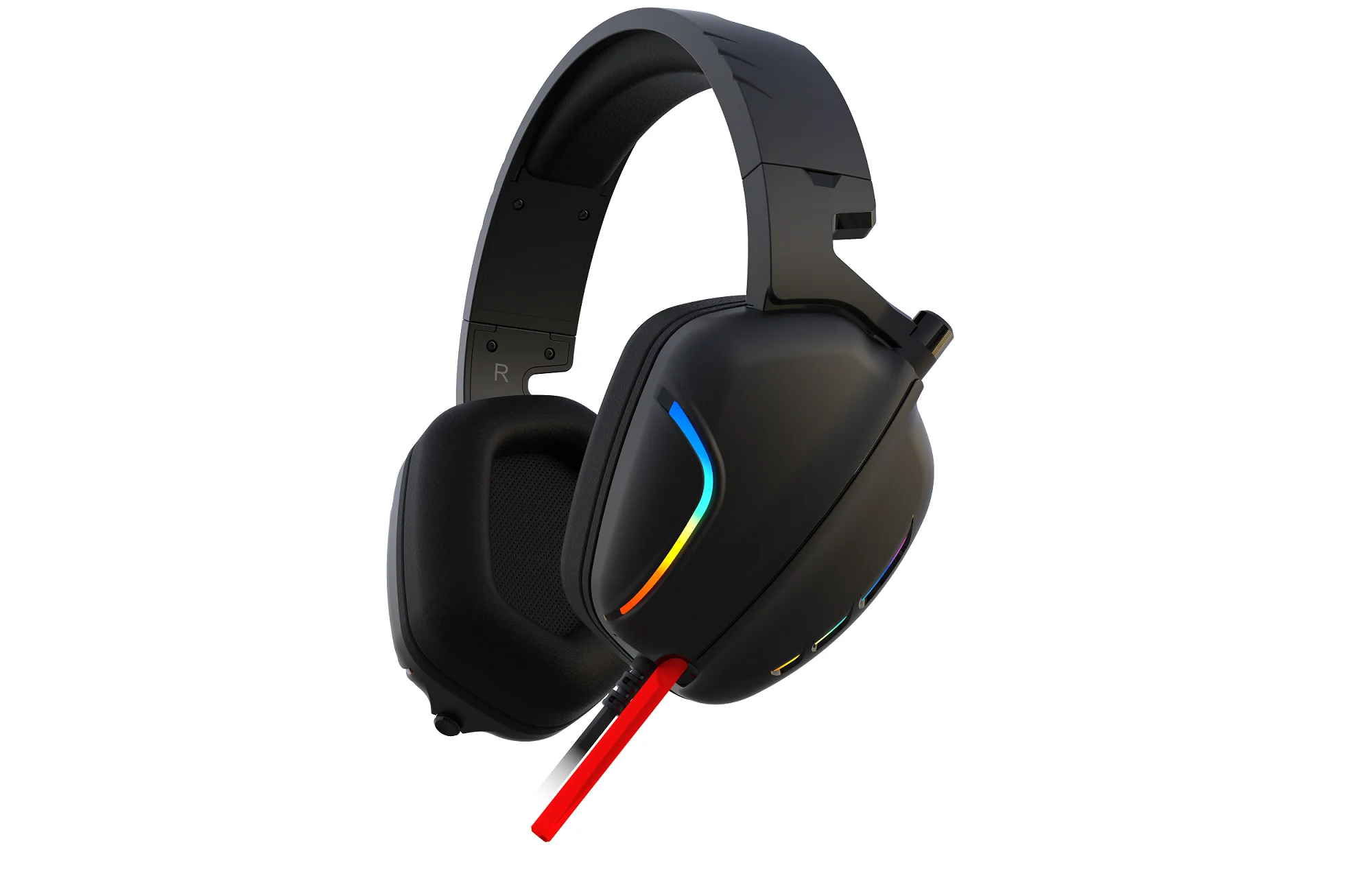 Customized 3.5 Standard Version Wired BT Luminous Vibration USB Colorful Breathing Light Earphones Headphones Headsets