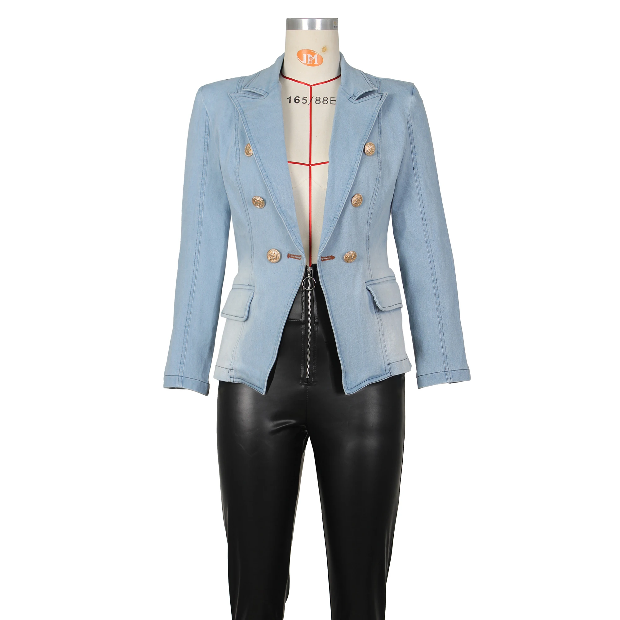 Casual stretch soft fashion slim denim jacket women blazer suit outdoor jackets