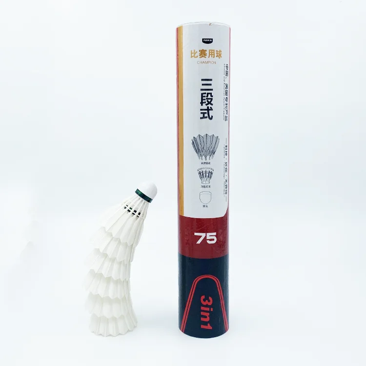 Factory Wholesale Dmantis Badminton Shuttlecock 3in1 Shuttlecock Class A Duck White Feather Badminton Ball