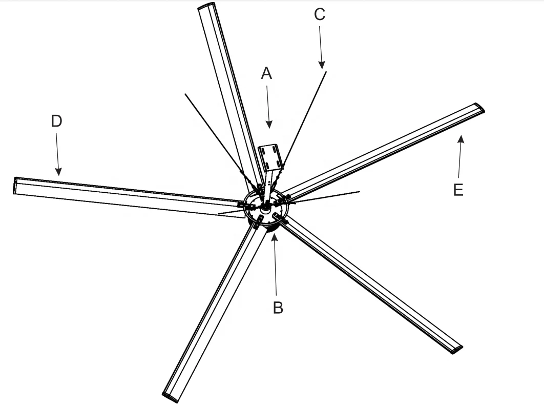 hvls big ceiling fan motor solar air cooling large industrial hvls ceiling fans big ass hvls fan 18ft 6.1m