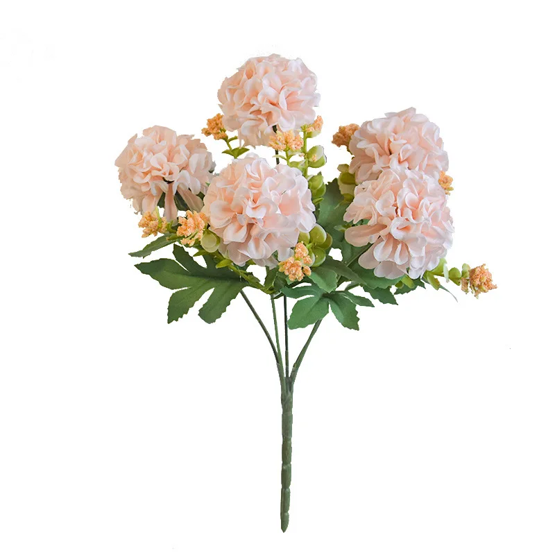 Simulated flowers artificial flower hydrangea bouquet combination wedding home decoration silk flower bouquet