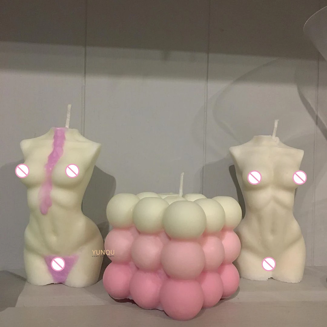 Hot selling custom scented female Torso women body candles bubble candle body candle