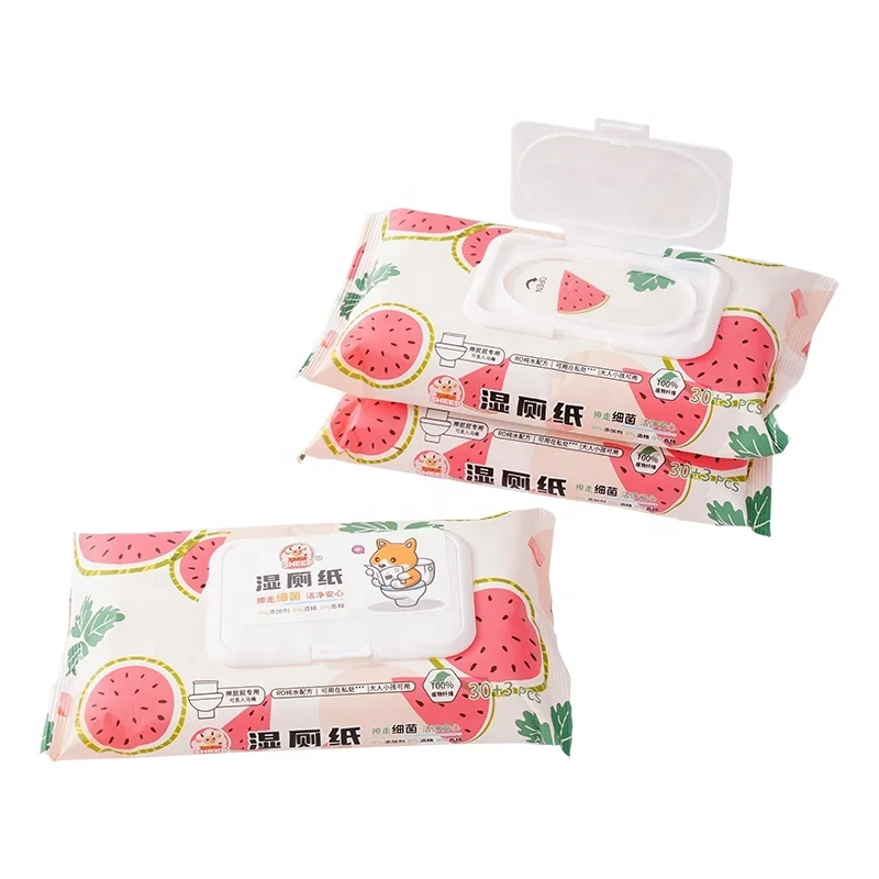 Wholesale Price Custom Your Own Biodegradable Soft Toilet Wet Paper Wipes Tissue Flushable Toilet Wet Wipes