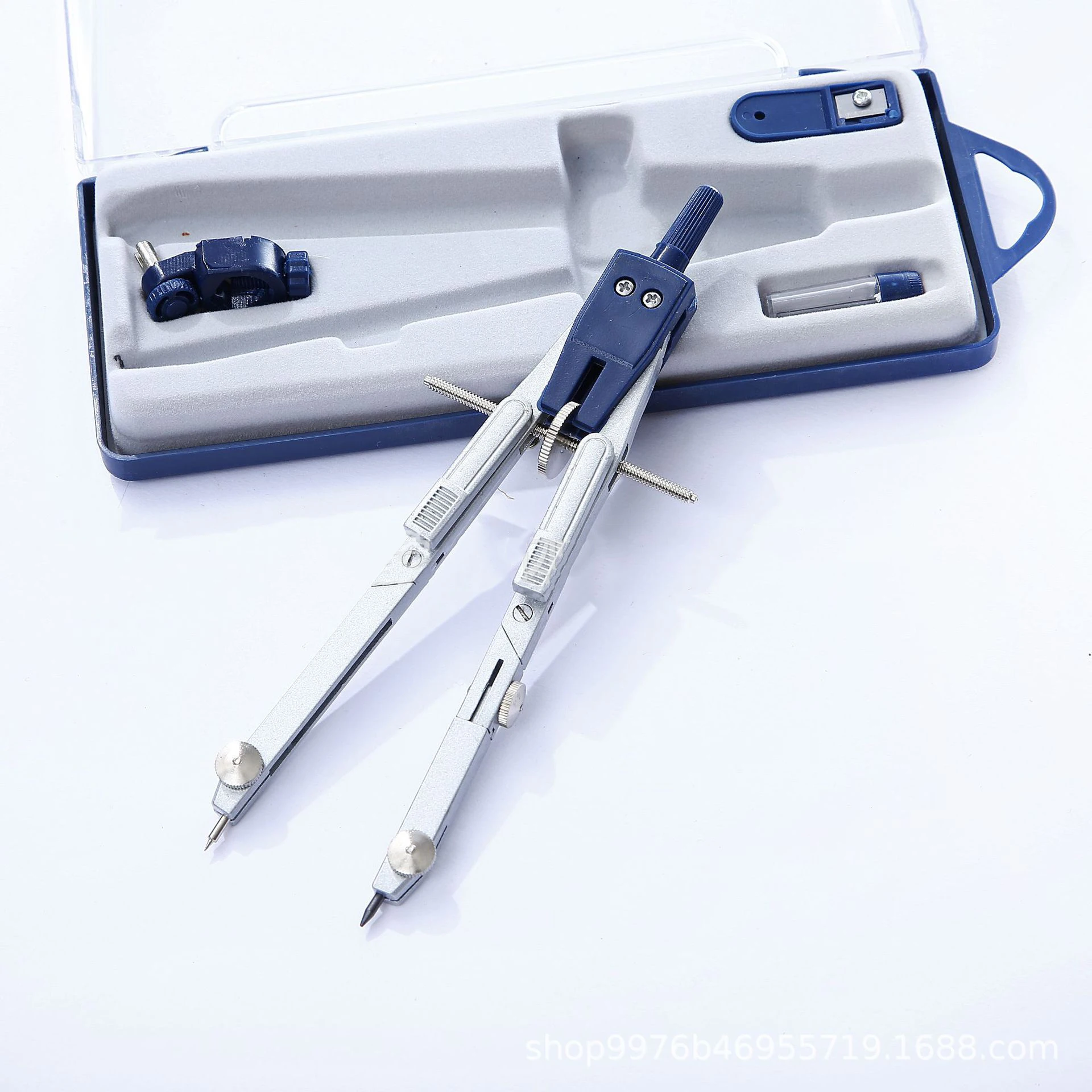 Hot Selling Drawing Instrument Metal Student Compass Drawing Design Standard Zinc Alloy Compass Set