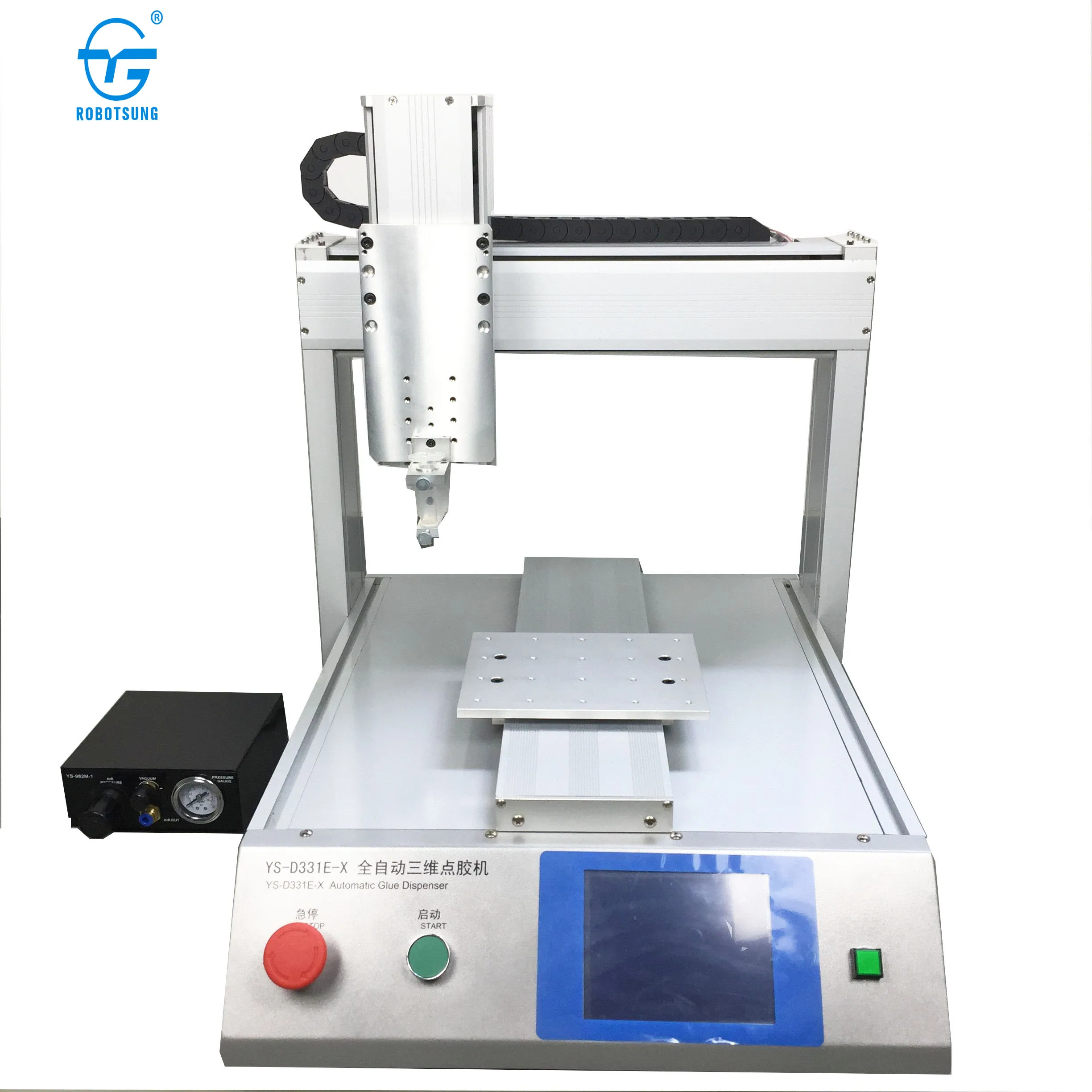 Automatic Silicone / Epoxy Resin / Uv Glue Dispensing Machine With Syringe Needle Glue Dispenser