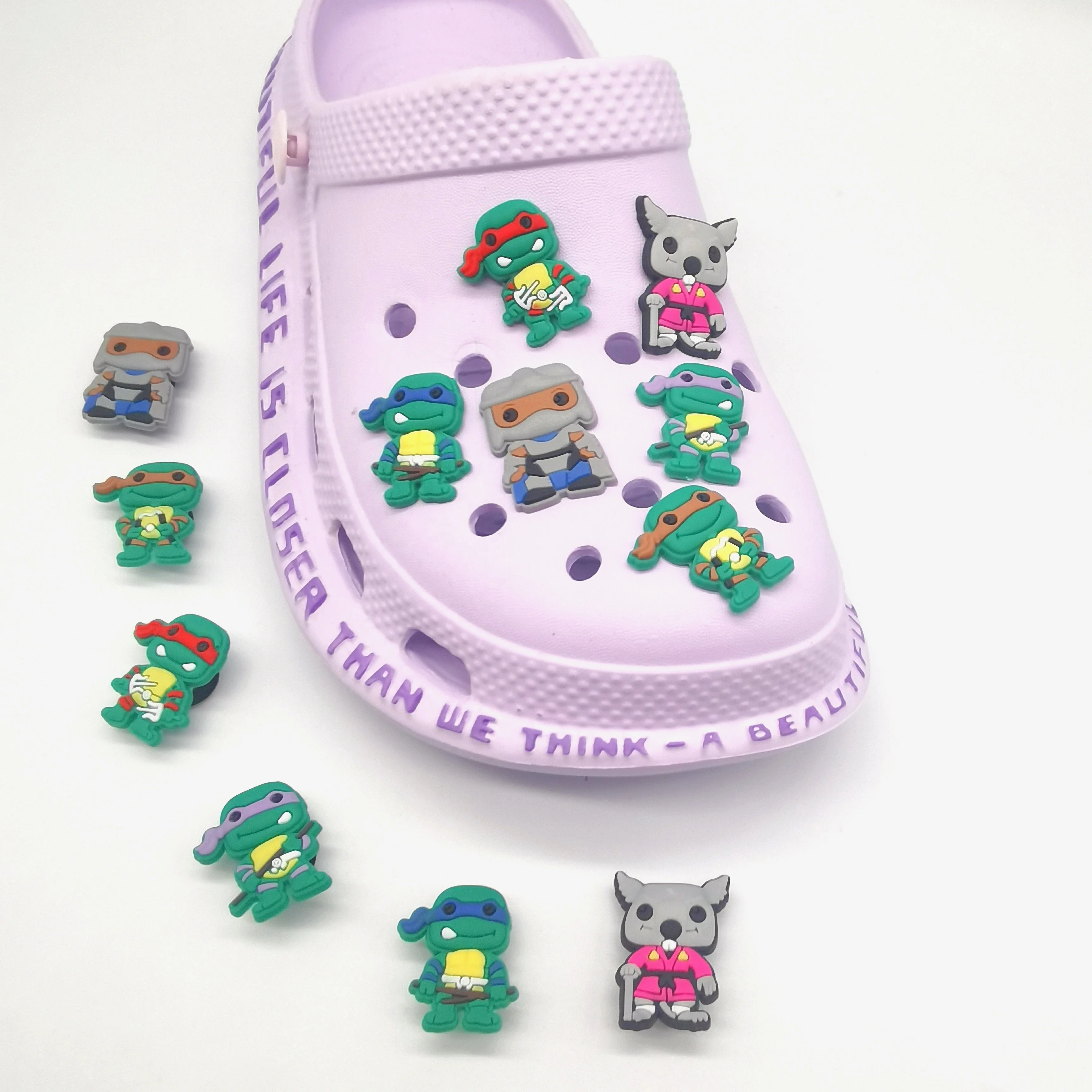 wholesale Ninja PVC Shoe charm party gifts Vespa clog shoes charms for clog shoe Italy charms