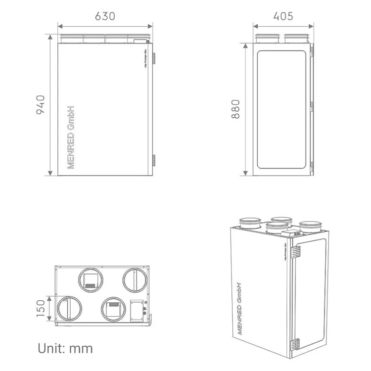 MENRED G7 Air Recuperator | Energy-Saving Wall-Mounted Ventilation for Fresh Air Circulation