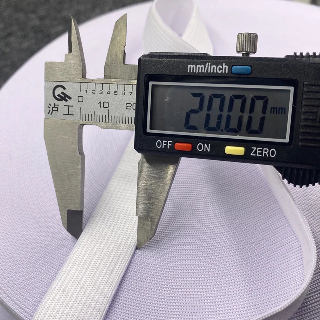 high tenacity elastic tape 15mm 20mm 25mm 30mm 40mm 50mm color wide polyester   custom woven elastic band for clothing