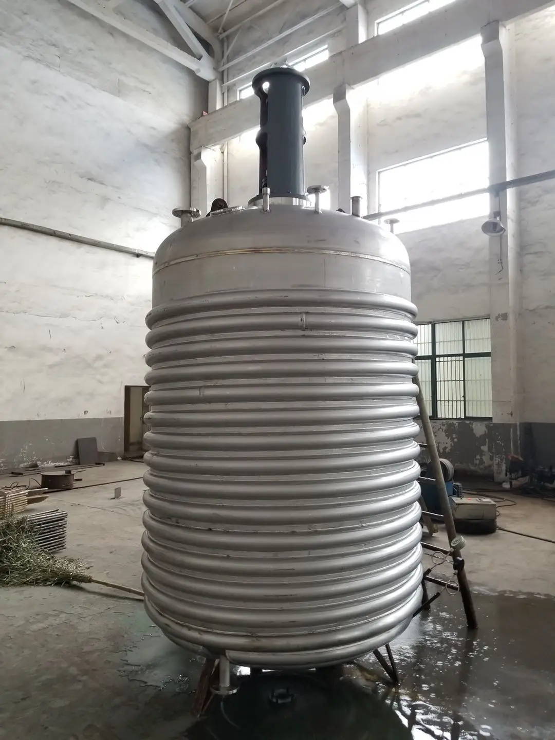 Best price half coil heating industrial agitated tank fermentor batch bio chemical reactor