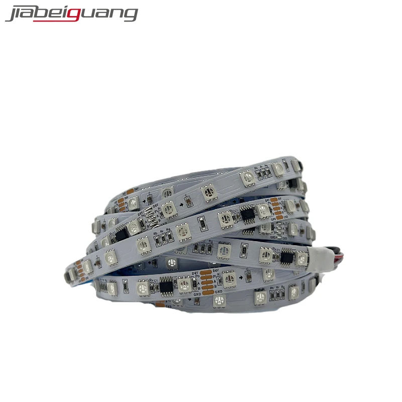 DC24V DMX RGB 60 светодиодов/м Vollfarbiges цифровая программа Flexibles пиксельные светодиодные Streifenlicht Intelligente Lichtstreife отели