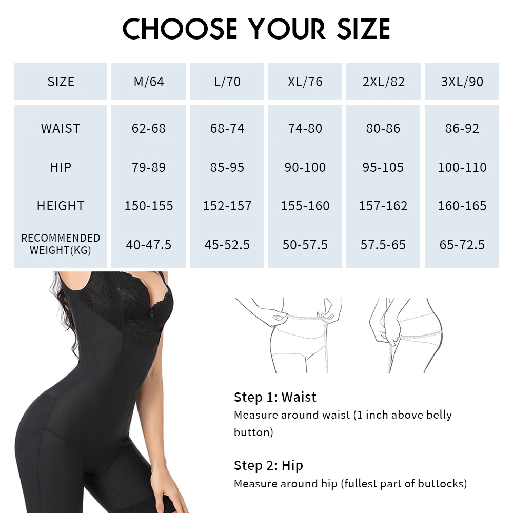 New Design One-piece Caffeine shaper plus size V-back lace slimming body suit lift hips waist trainer seamless shapewear