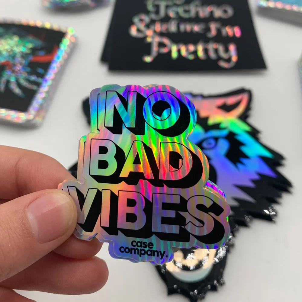 Пользовательская форма голограмма Водонепроницаемая высечка наклейка