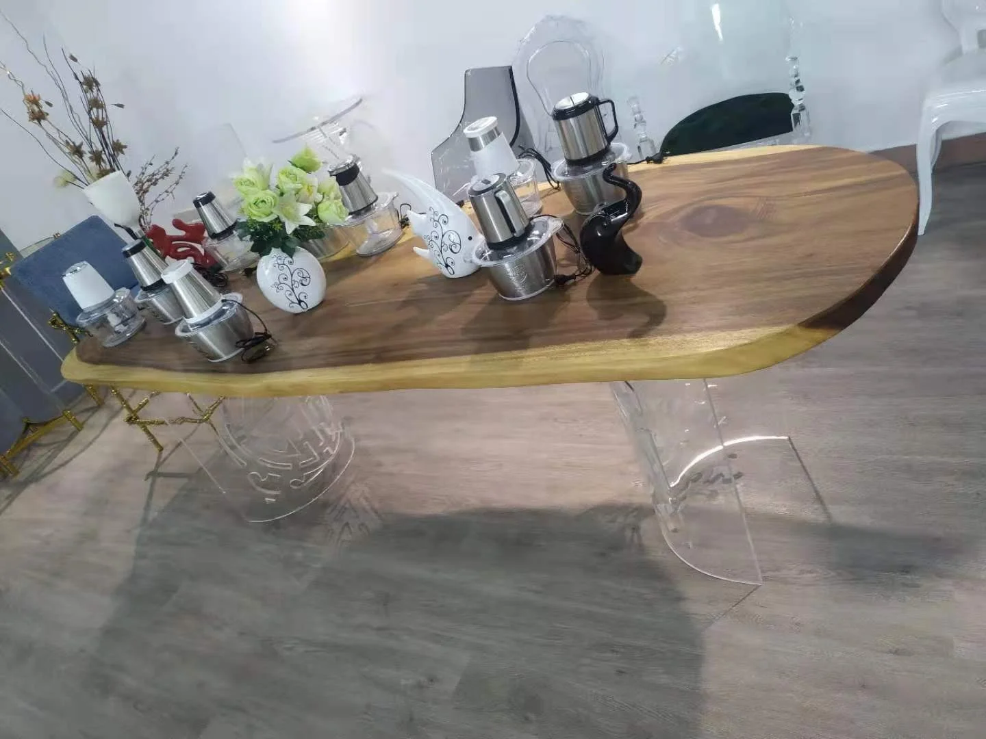 High quality clear acrylic tables coffee console table  for wedding