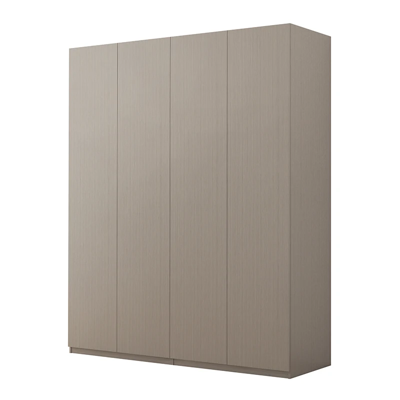Hored Home Bedroom Furniture Simple Streamlined Design Aluminum 4 Doors Wardrobe