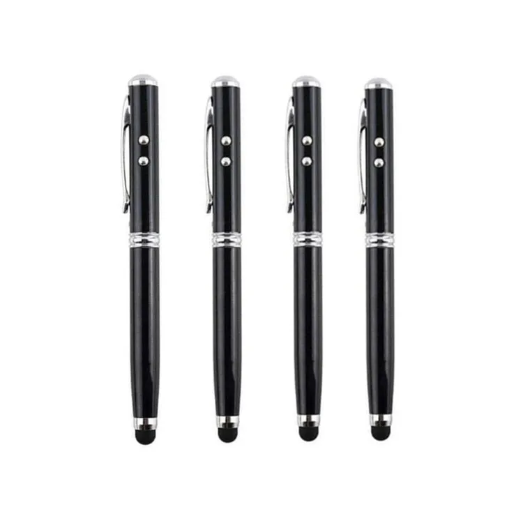 Ручка для емкостного сенсорного экрана со стилусом металлическая светодиодная лазерная ручка