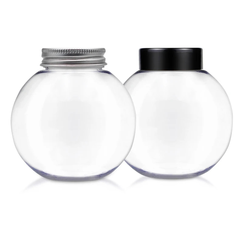 Idealpak Screw Cap Ball Shape Kitchen Plastic Bottles Packaging Empty for Food