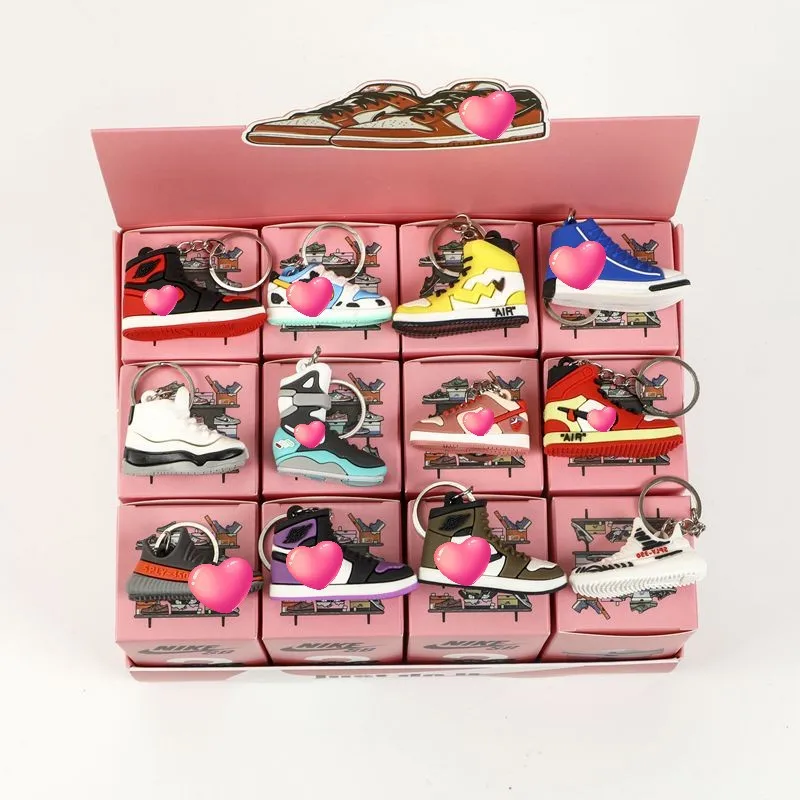 Most popular bag pendant stationery store student birthday gift 3d Shoe blind box keychain