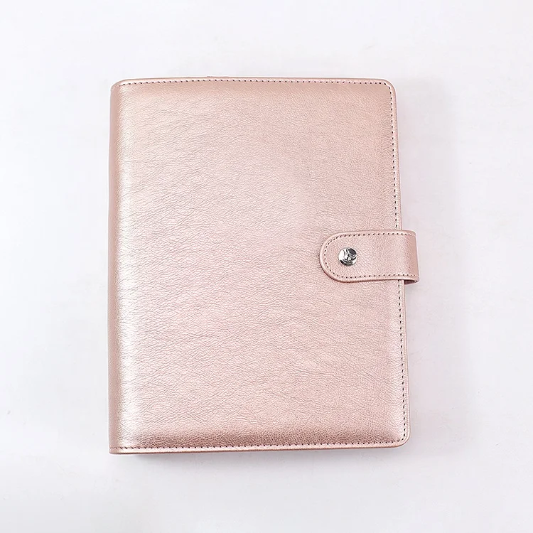 PU leather loose leaf planner money cash budget wallet zipper binder organizer with envelop