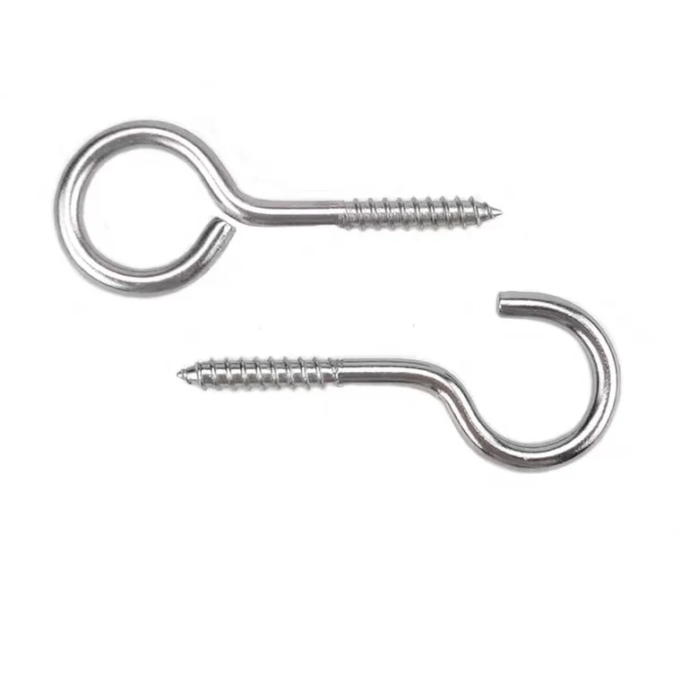 Factory manufacturing open screws customized carbon steel zinc galvanized fish eye screw hook