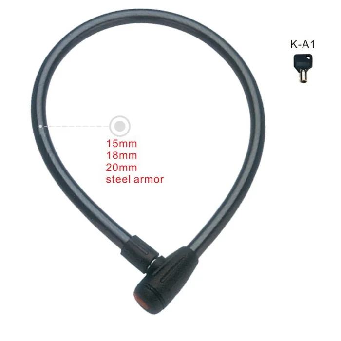 Fasten steel cable Durable Motorcycle Bicycle Anti Theft Security Cable Lock