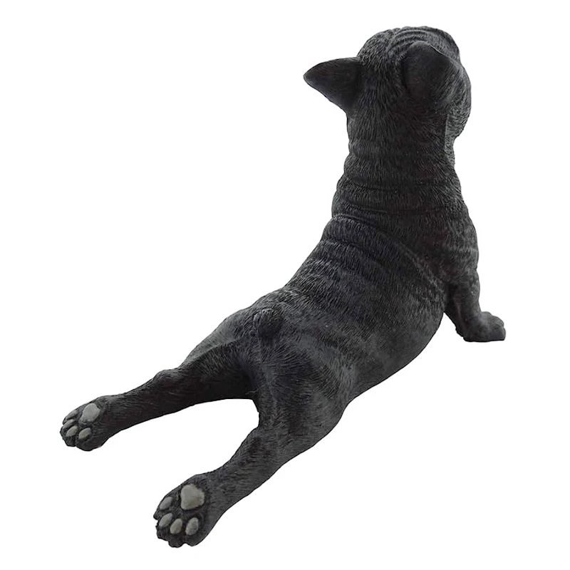 Custom home furnishings decor simulation resin animal Frenchies dog model figurine polyresin lying French bulldog statue