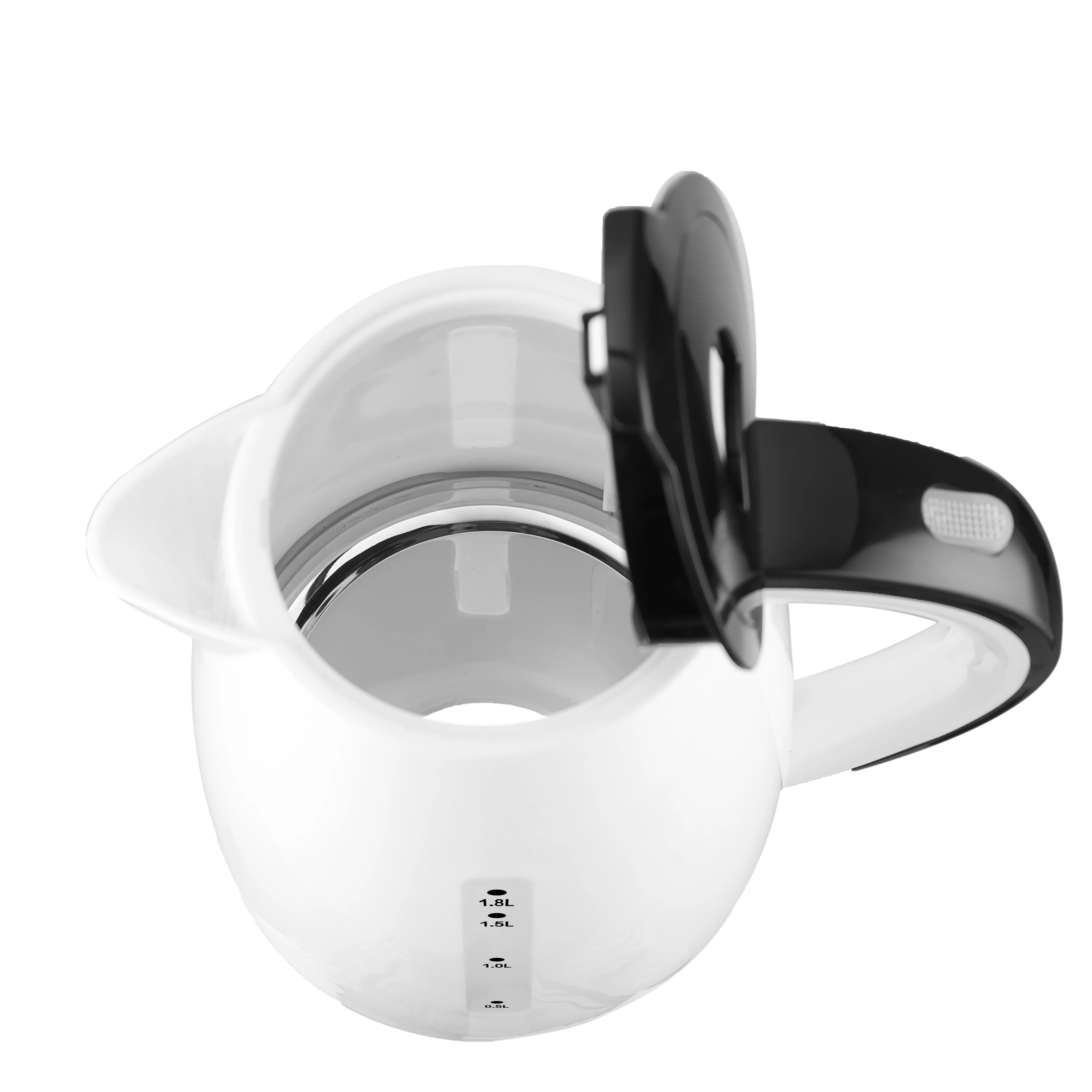 Маленькая кухонная техника капельный кофейный электрический чайник водонагреватель гусиная шея черный корпус пищевой пластик с логотипом питание молоком