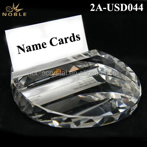 Большой круглый кристалл имя держателя карты как сувенир