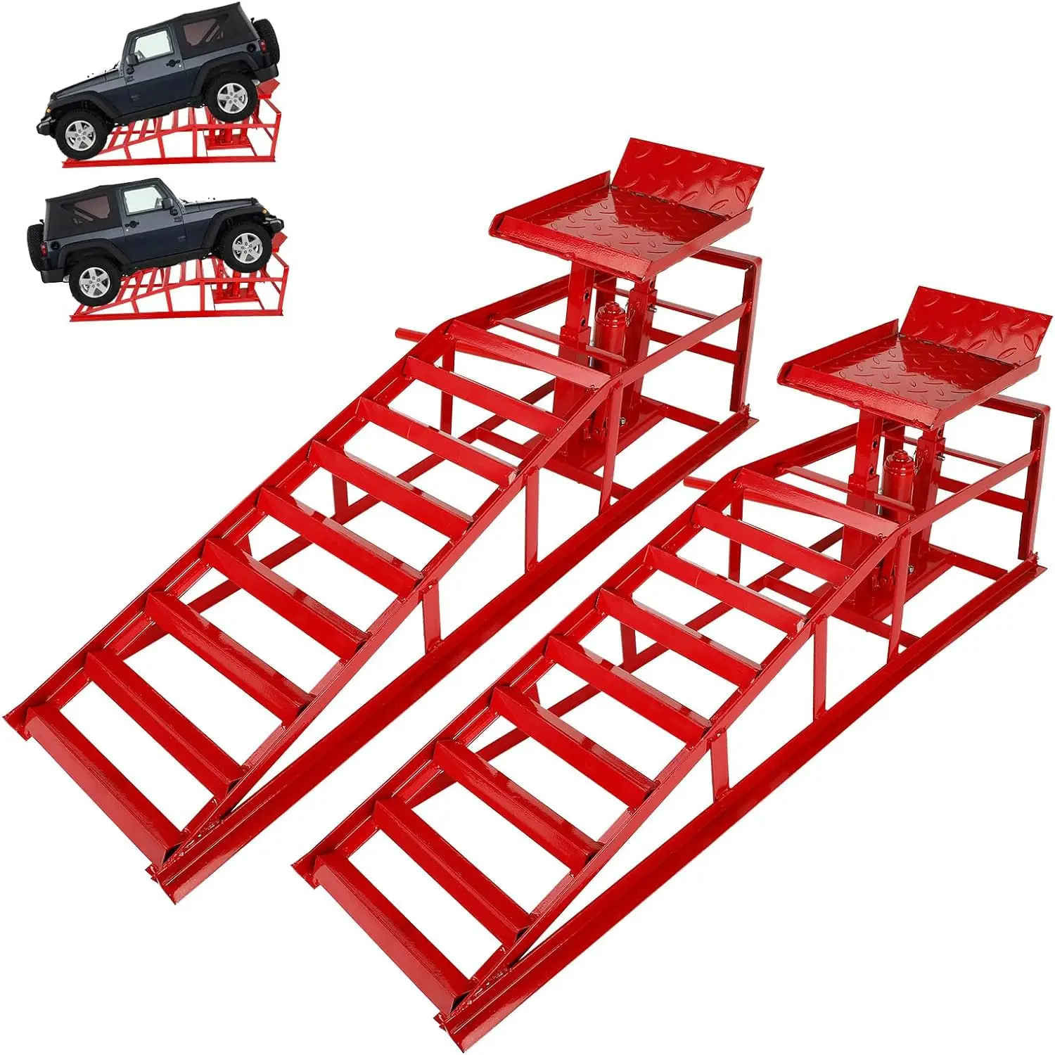 Factory Hot Sale Hydraulic Vehicle Ramp 2 T Capacity Portable Auto Repair Durable Ramps