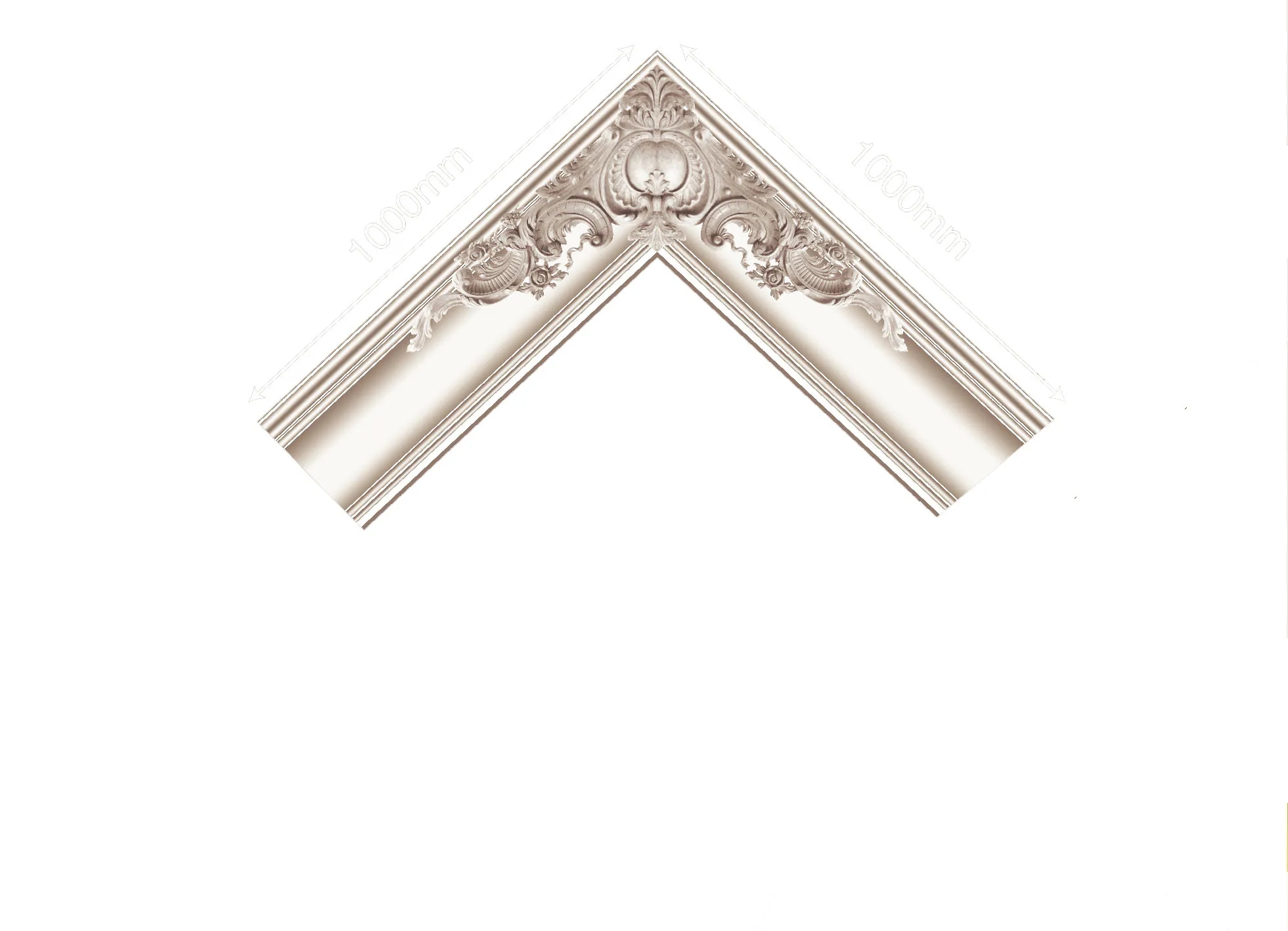 Polyurethane molding cornice custom pop style elegant decorative strip fireproof PU cornice