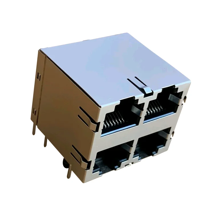 E6588-G5P124-L модульный разъем с экранированным разъемом RJ45 2x2 порта