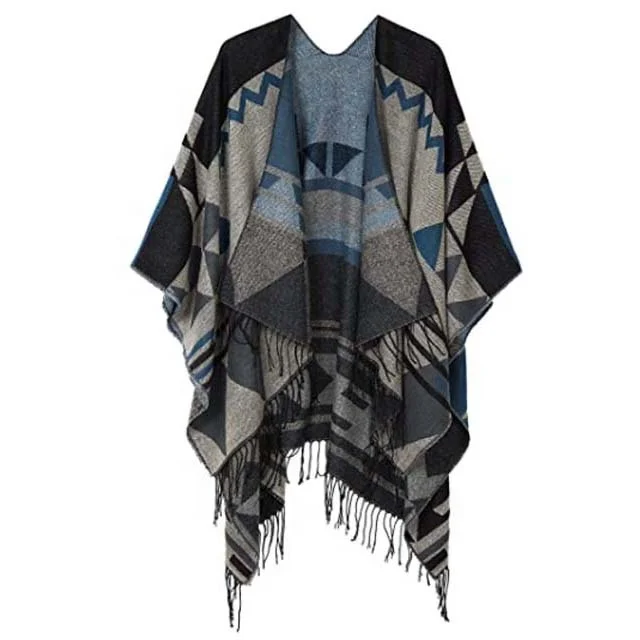 Open Front Women Sweater Capes 2022 Spring New Shawl Wrap Ponchos Fashion Female Cloak Capes Knitting