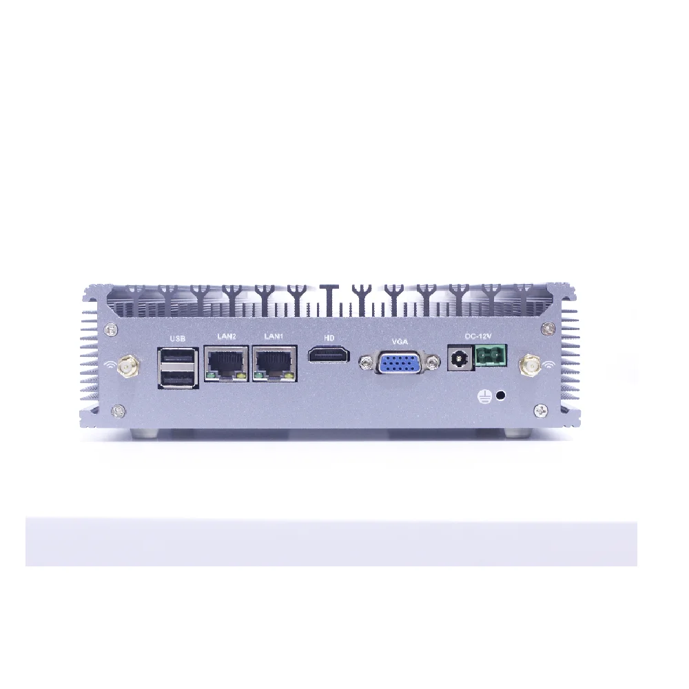 Индустриальный компьютер i3 i5 i7 встроенный ПК с RS232 RS485 двойной LAN HD-MI VGA 6 * USB безвентиляторный мини-ПК