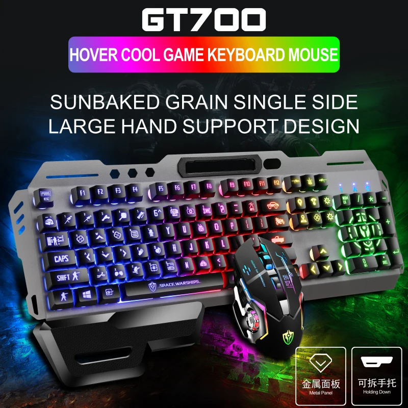 Gaming Keyboard and Mouse and Mouse pad and Gaming Headset, Wired LED RGB Backlight Bundle for PC Gamers and Xbox and PS4