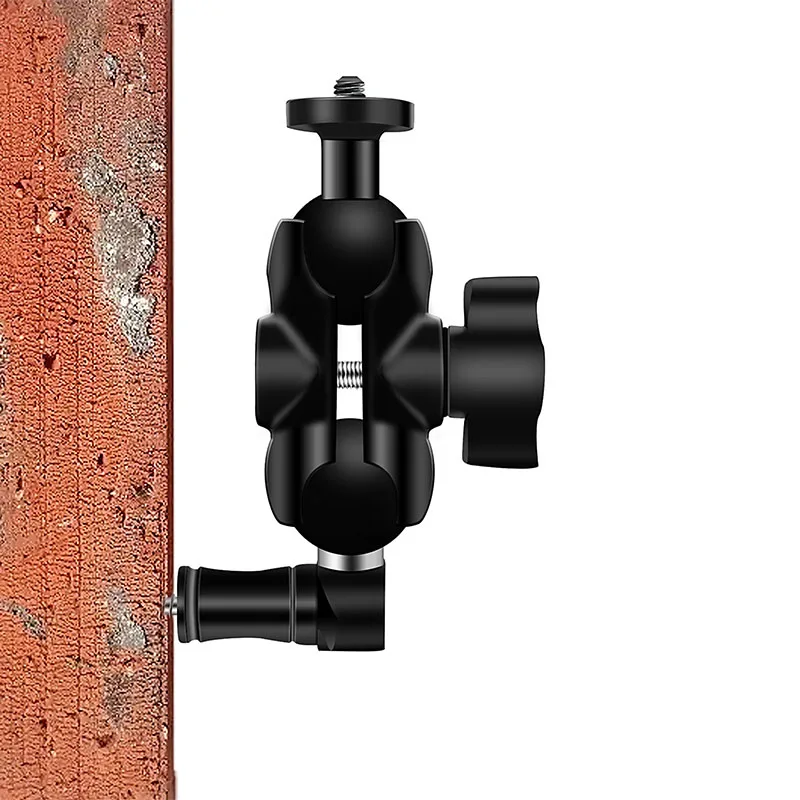 Aluminum Action Camera  Wood Mount Wall Mount For Gopro Insta360onex2 x3 oner Bracket Mobile Phone Adapter 1/4 Screw Accessories