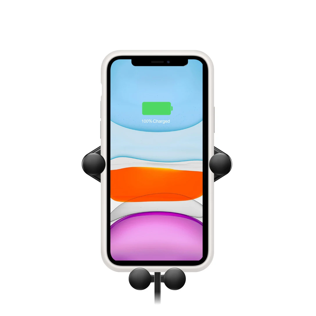 
15W 10W Type C Acrylic Panel magnet automatic wireless car charger with car phone Mount for smartphone 