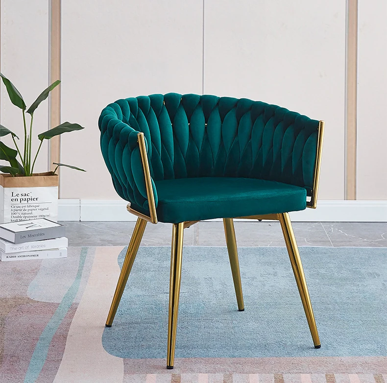 Wholesale Modern Nordic Luxury Metal Gold Fabric Velvet Dinning Room Home Furniture Restaurant Dining Chairs with metal legs