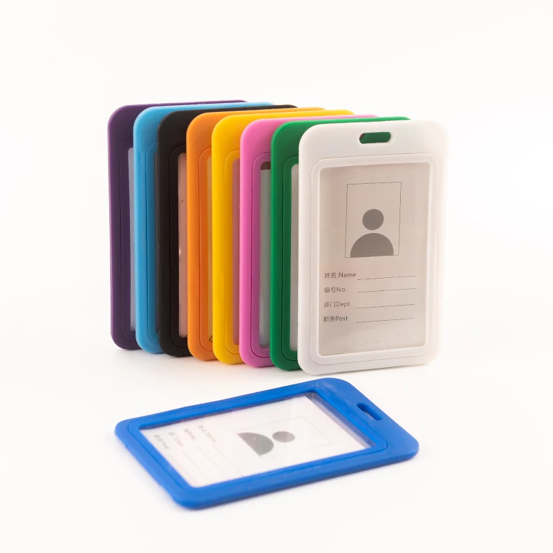 Разрешение на работу футляр для удостоверения личности жесткий пластиковый прозрачный двухсторонний чехол с катушками и держателем значков рекламные шнурки