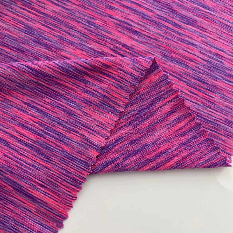 92%Poly 8%Sp segemt color knit stretch jersey fabric for sports wear