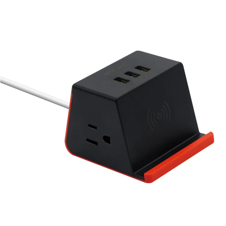 USB charging surge protective device power strip mobile phone holder embedded with Canadian expansion plug