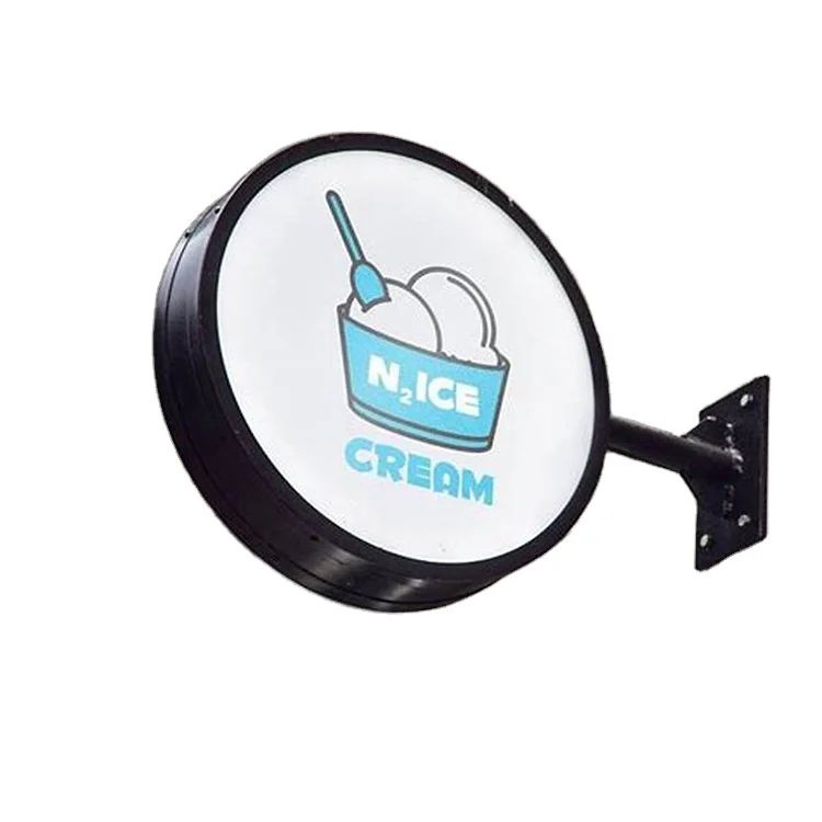 Supplier Outdoor New Design Round Acrylic Electronic Signage Signs LED Advertising Light Box