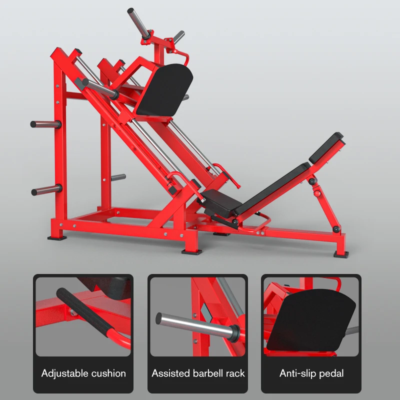 Коммерческое высококачественное Горячее предложение оборудование для тренажерного зала 45 градусов пресс для ног