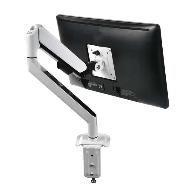 Dental Single White color Arm Monitor Mount Medical Gas Spring Monitor and Laptop arm Desk Mount