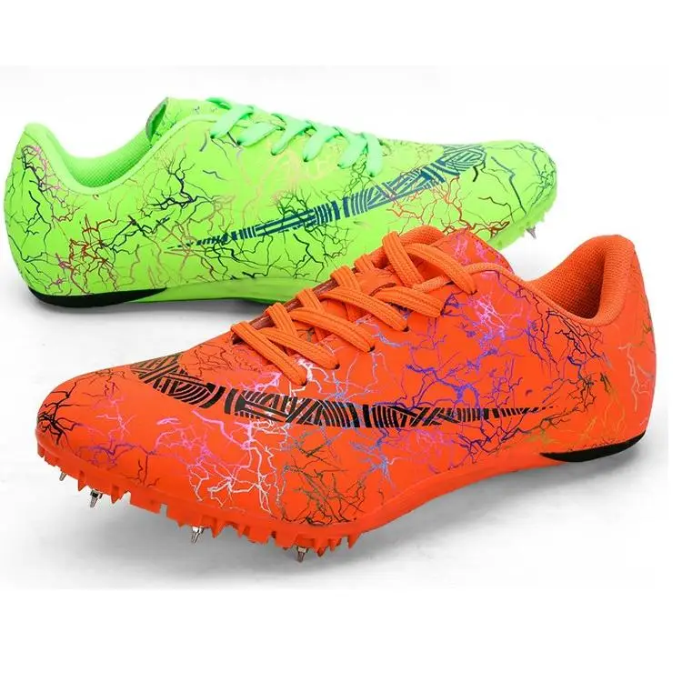 Профессиональные спортивные беговые кроссовки с шипами мужские и женские кроссовки для отслеживания и езды на природе обувь из утки мандарина обувь для спринтера размер 35-45