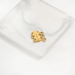 Designer Style Stainless Steel 14k Gold Plated Magnetic Necklet Triple Layering Clasp Chain Accessories