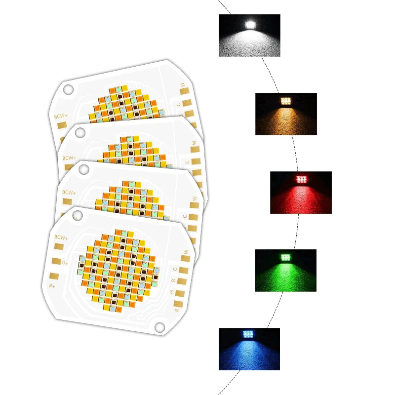 Customized Five Color COB LED Chips 2700K 6500K COB SMD Chip UV LED 180W 250W 300W 350W 500W 700W 800W