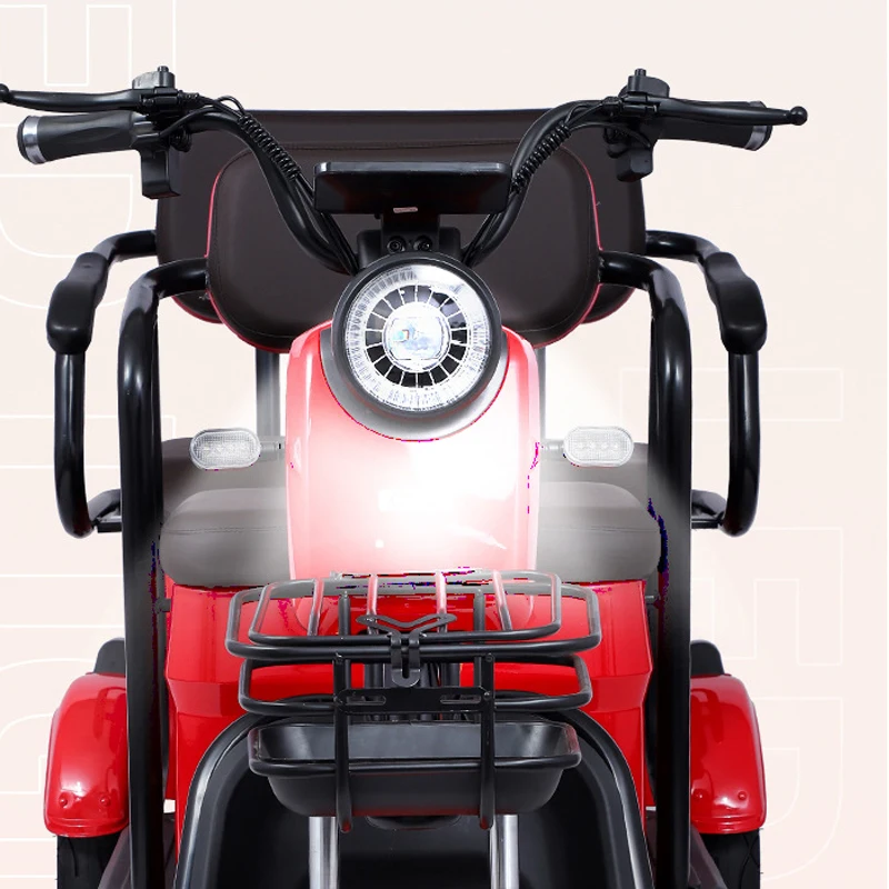 Manufacturers wholesale electric tricycles 3 wheels 800W 1000W family scooter pick up children passenger and cargo dual-purpose