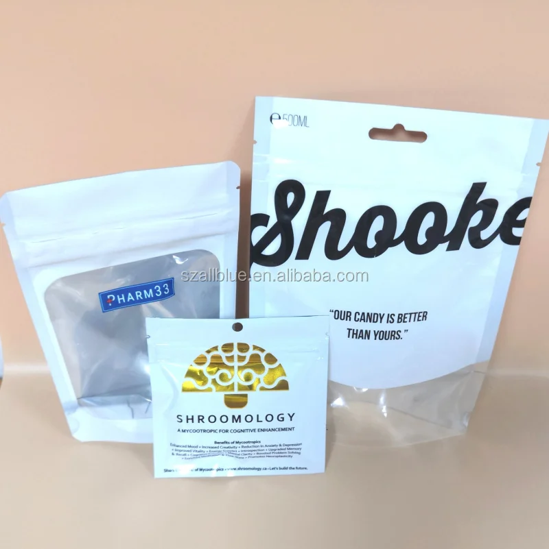 
New design heat seal mylar cookies packaging bag oz stand up pouch plastic popcorn bags 