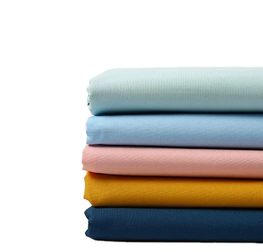 300tc Fabric 100% Cotton Solid Color Sateen Fabric For Bed Linen