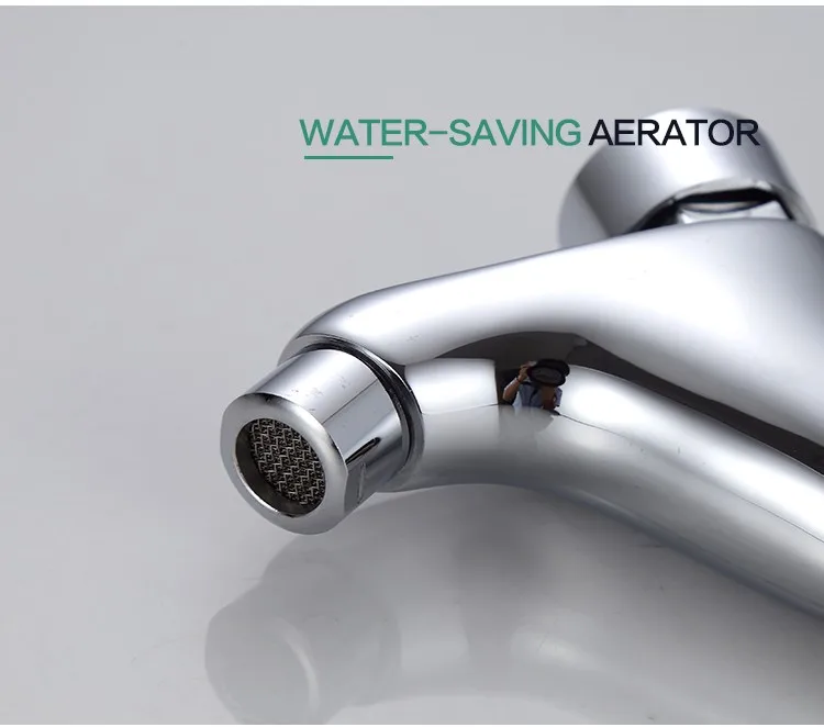 Wall-Mounted Time delay bathroom accessories brass time delay tap basin faucet