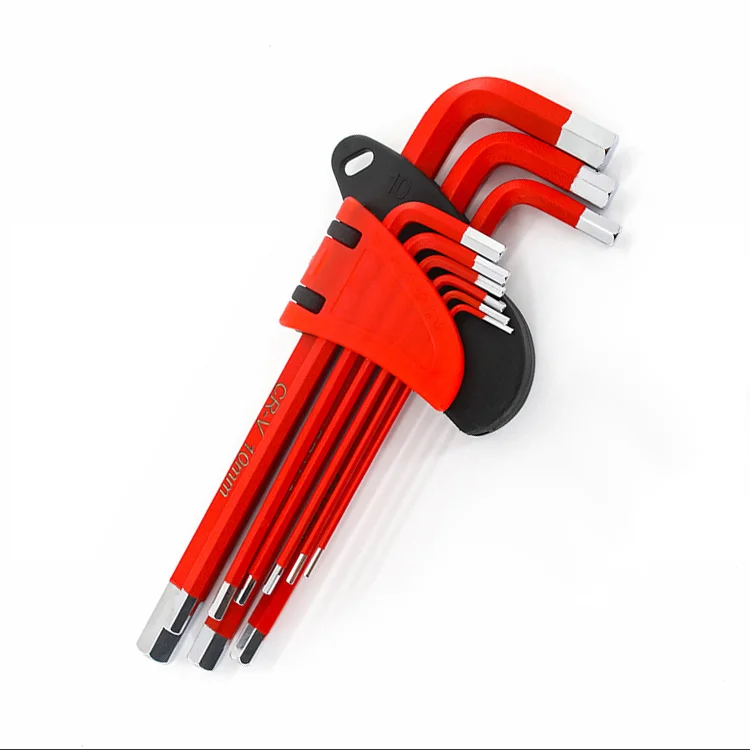9PCS  T10-T50 Torx Key Wrench End Hex Key Set Color Coated ALLEN KEY Wrench Set YL OEM or ODM